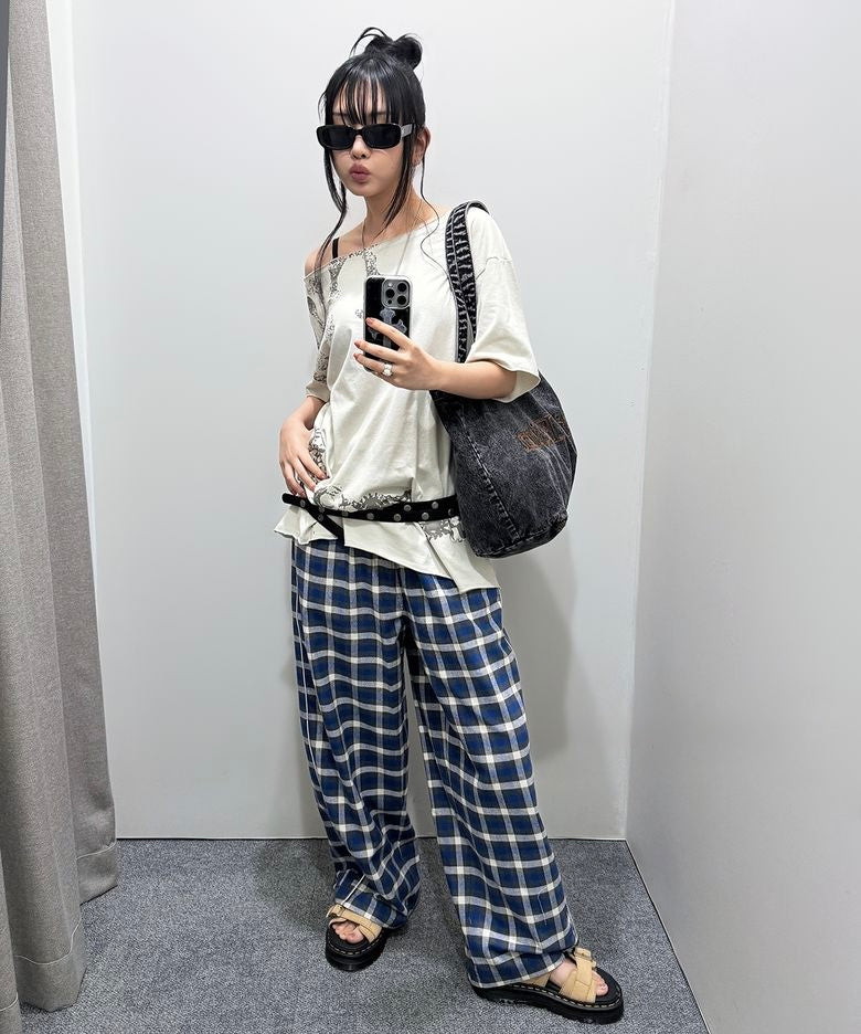 Matin Kim Matin Stitch Denim Shoulder Bag 韓國選物🇰🇷經典Logo刺繡水洗牛仔大袋［大容量超實手 有啪鈕!］
