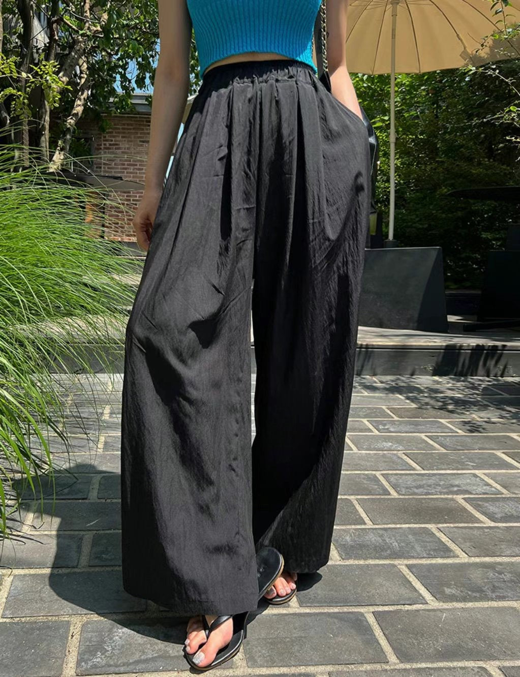 [KRPT003] 索索涼感闊褲［全橡筋腰 超舒服!］