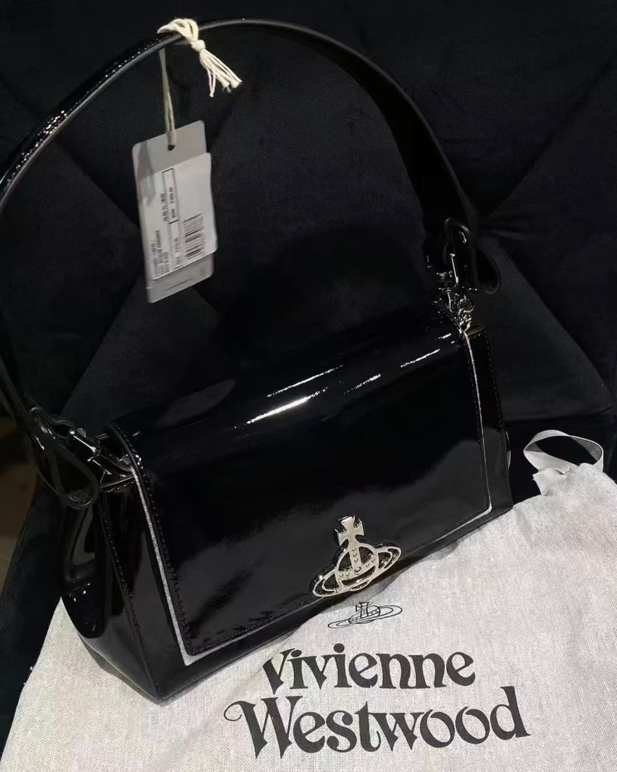 Vivienne Westwood Hazel Handbag 漆皮黑 [超熱賣!]