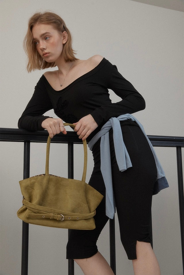 最新韓國選物🇰🇷 Leterie Mellow Reversible Belt Tote Bag 雙面兩用腰帶扣單肩袋［Made In Korea🇰🇷 雙面兩用 皮帶扣設計］