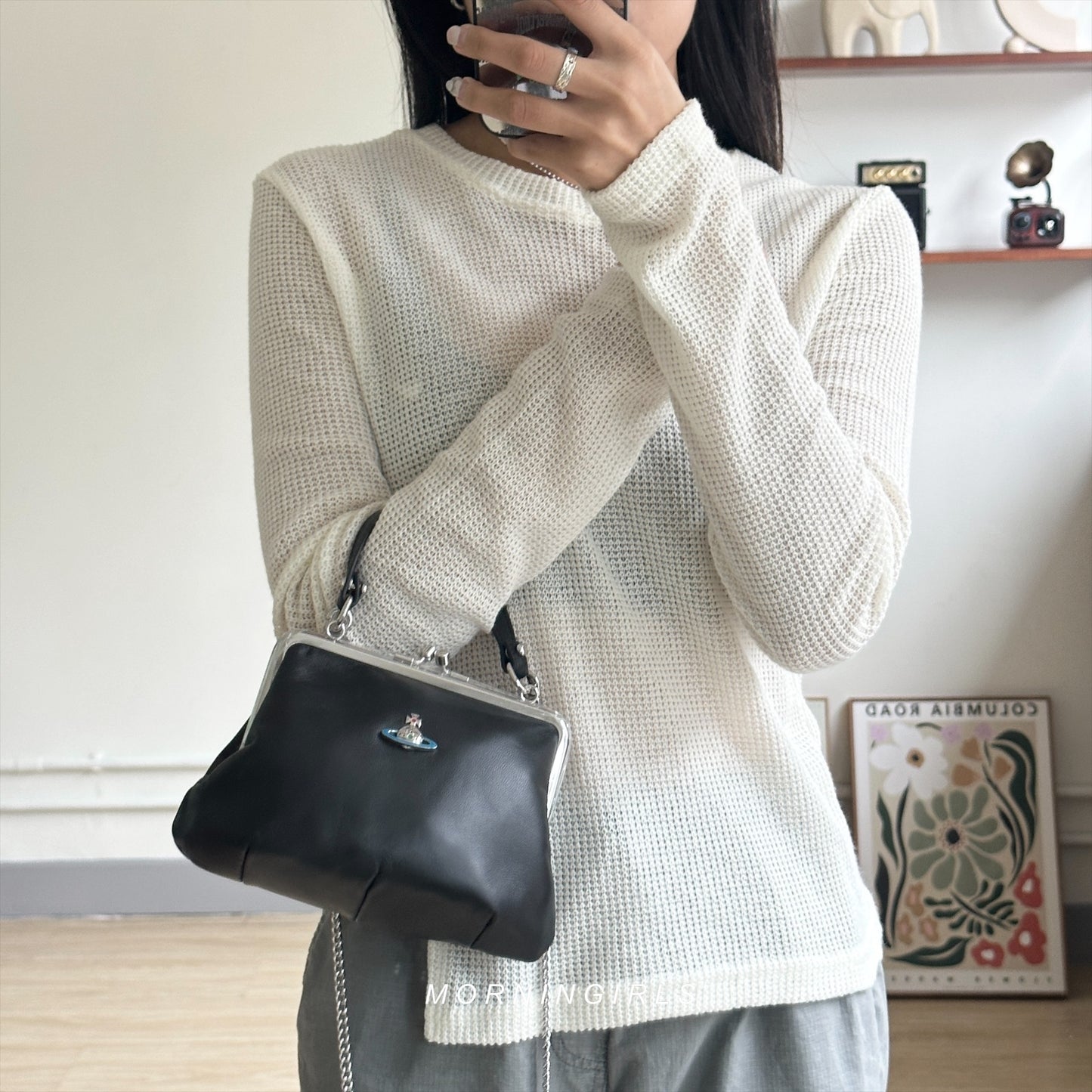 Vivienne Westwood Granny Frame Purse 經典餃子袋 藍土星小羊皮 [限定補貨回歸!小羊皮手感超軟熟］