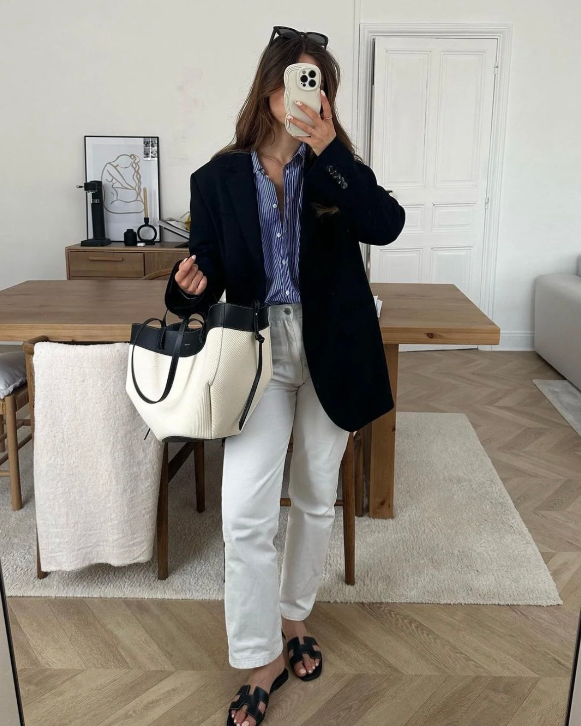 POLENE Cognac Canvas [最新皮革帆布拼色系列！夏日高級感]