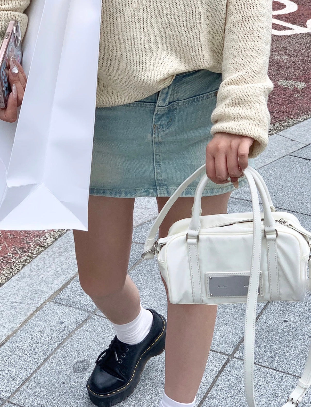 Matin Kim Baby Sporty Tote Bag 韓國選物🇰🇷尼龍手挽斜揹迷你袋［配有長肩帶 兩用輕型運動風］