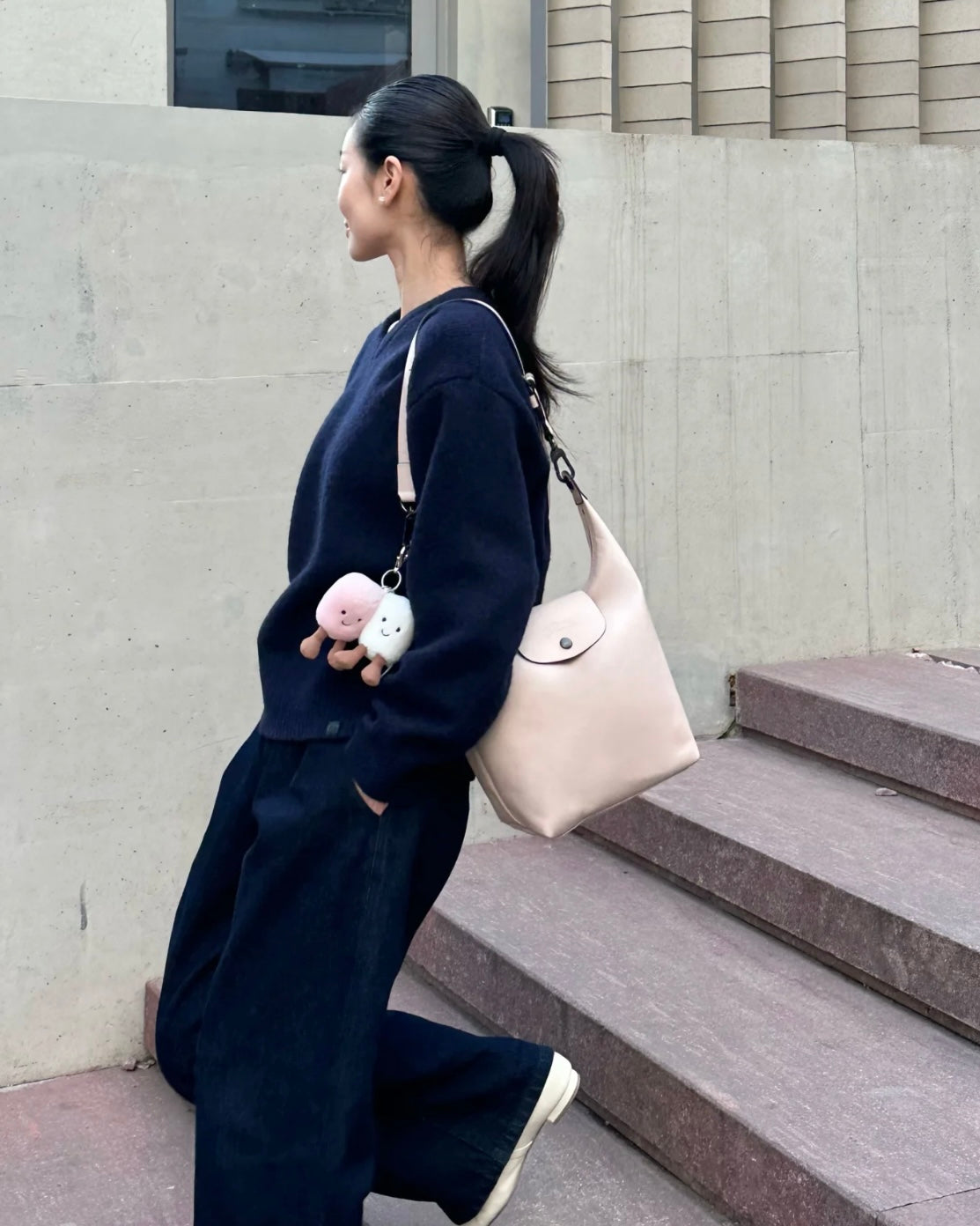 LONGCHAMP Le Pliage Xtra M Shoulder Bag 真皮系列［新款直身系列!］