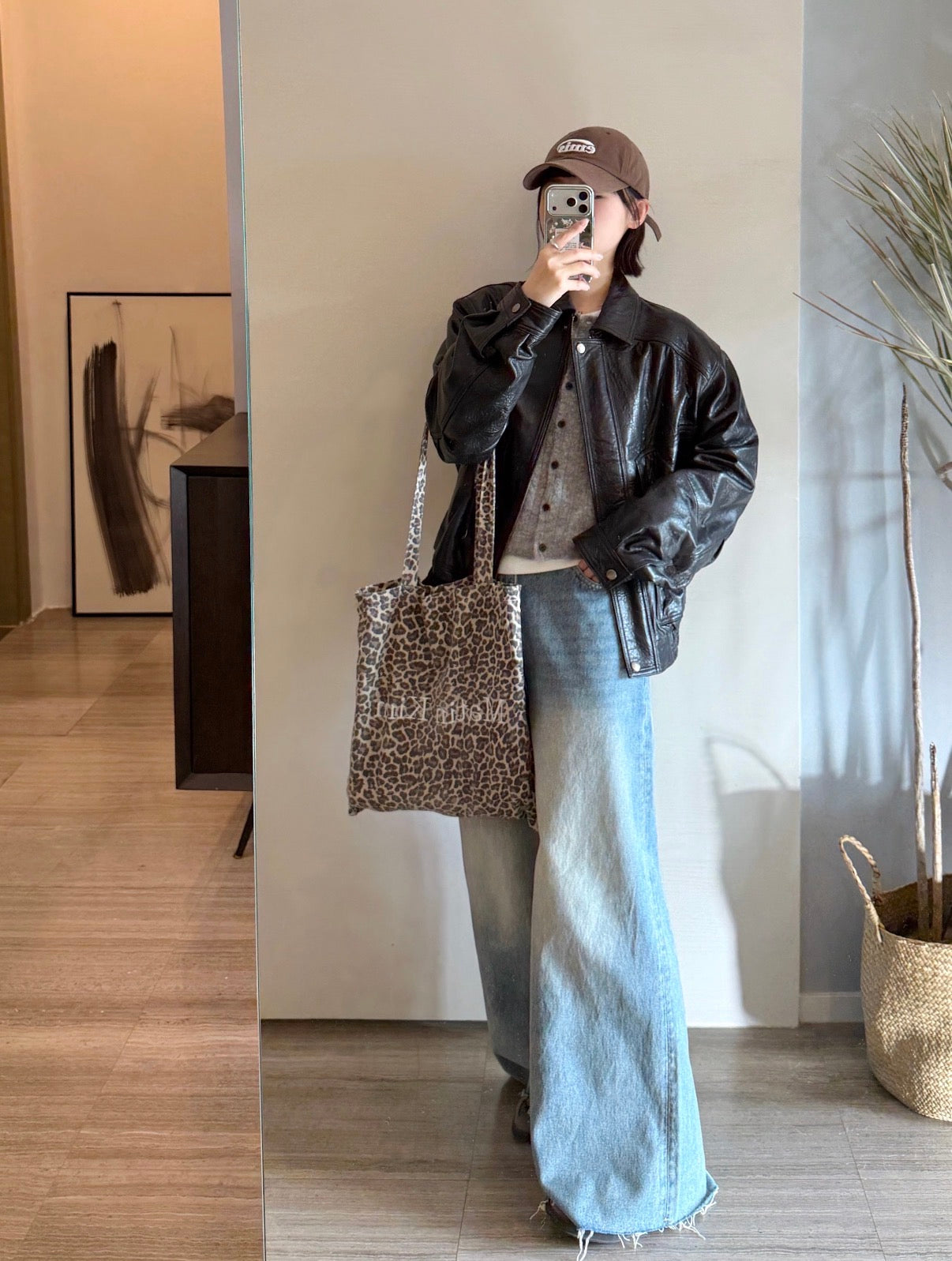 韓國選物🇰🇷Matin Kim Matin Leopard EcoBag 豹紋單肩布袋［型格個性風格！］