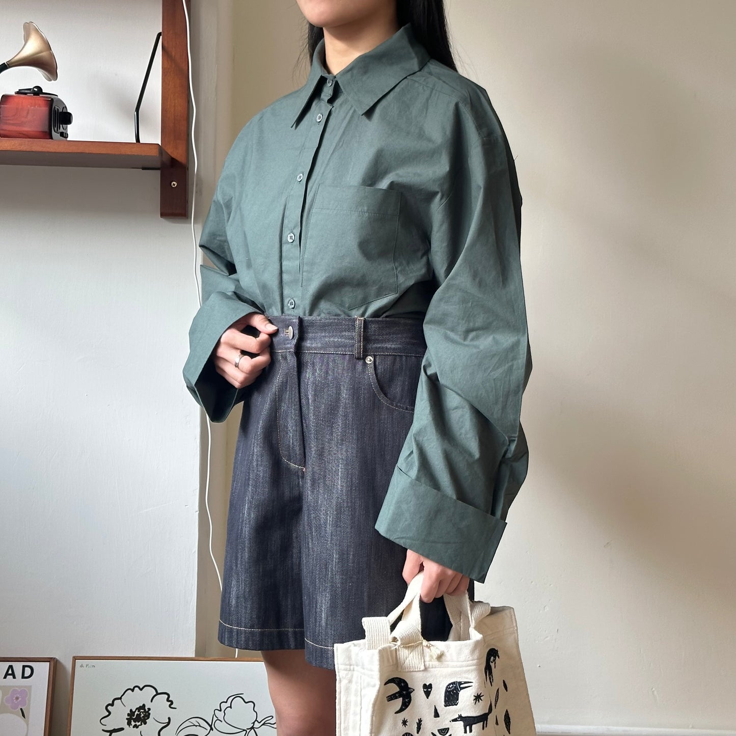 Big Pocket Oversize Cropped Shirt  [門市搬遷清貨限時優惠$149!]
