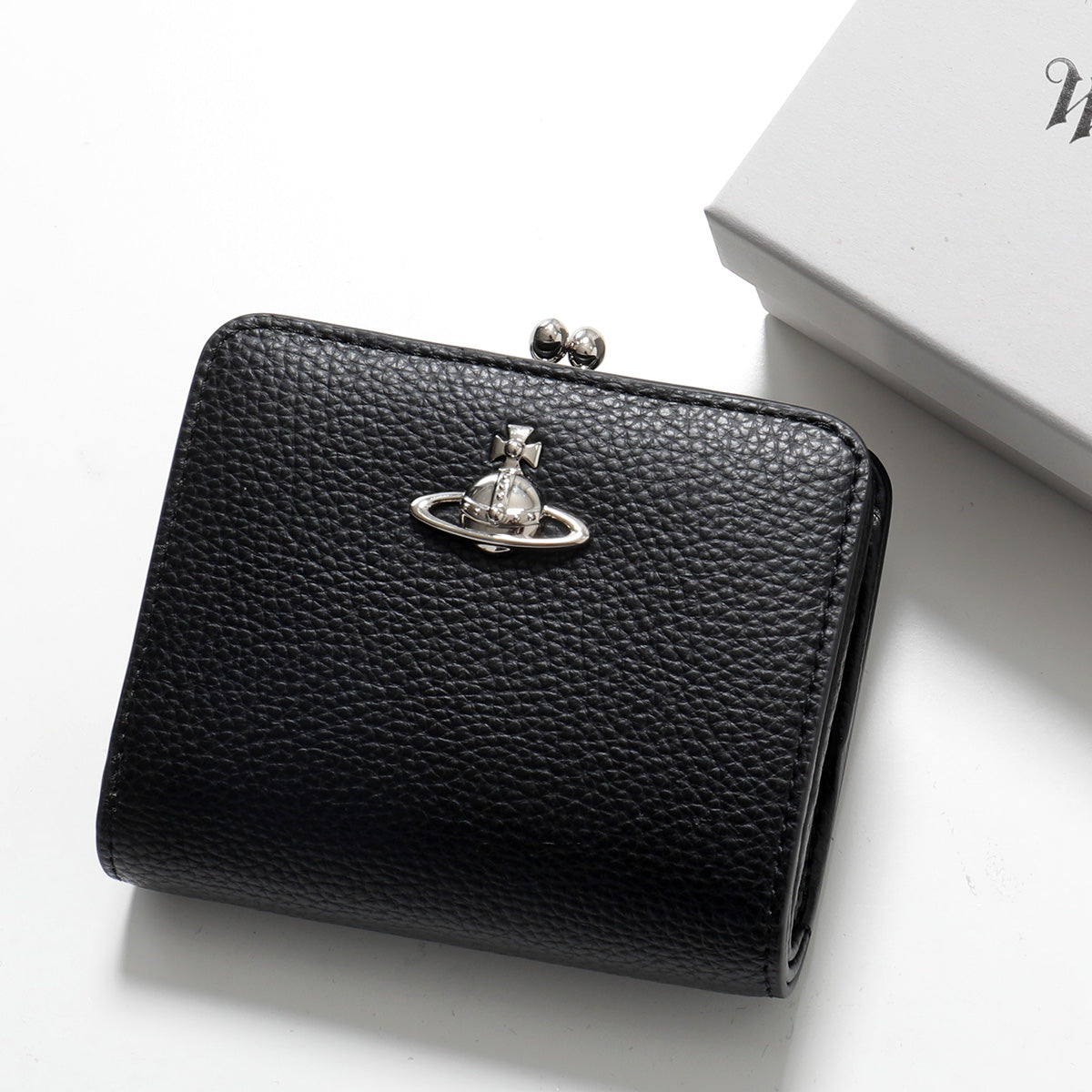 Vivienne Westwood Frame Pocket Wallet 黑銀荔枝皮 [限定大折扣 限量現貨優惠完售即止!]