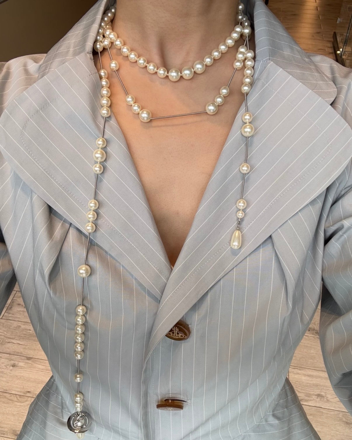 Vivienne Westwood Broken Pearl Necklace 破碎珍珠頸鏈
