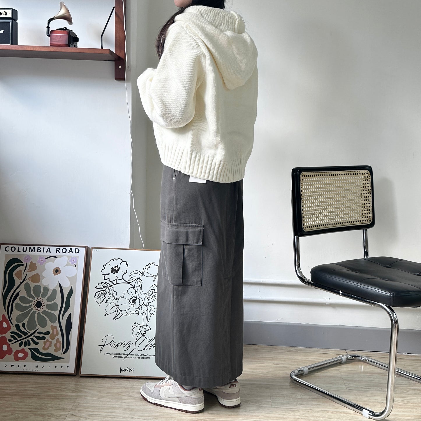 雙拉鏈厚實針織外套