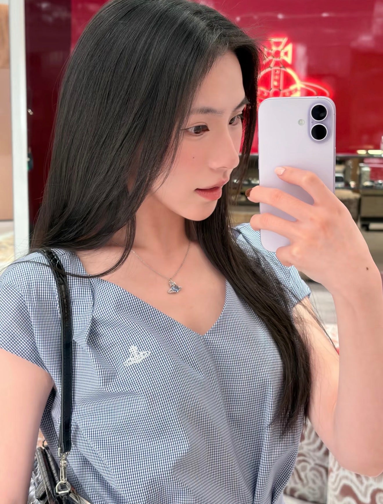 Vivienne Westwood Ariella Necklace 閃鑽愛心最新天空藍［重新補貨! 限時優惠中 完售即止!］