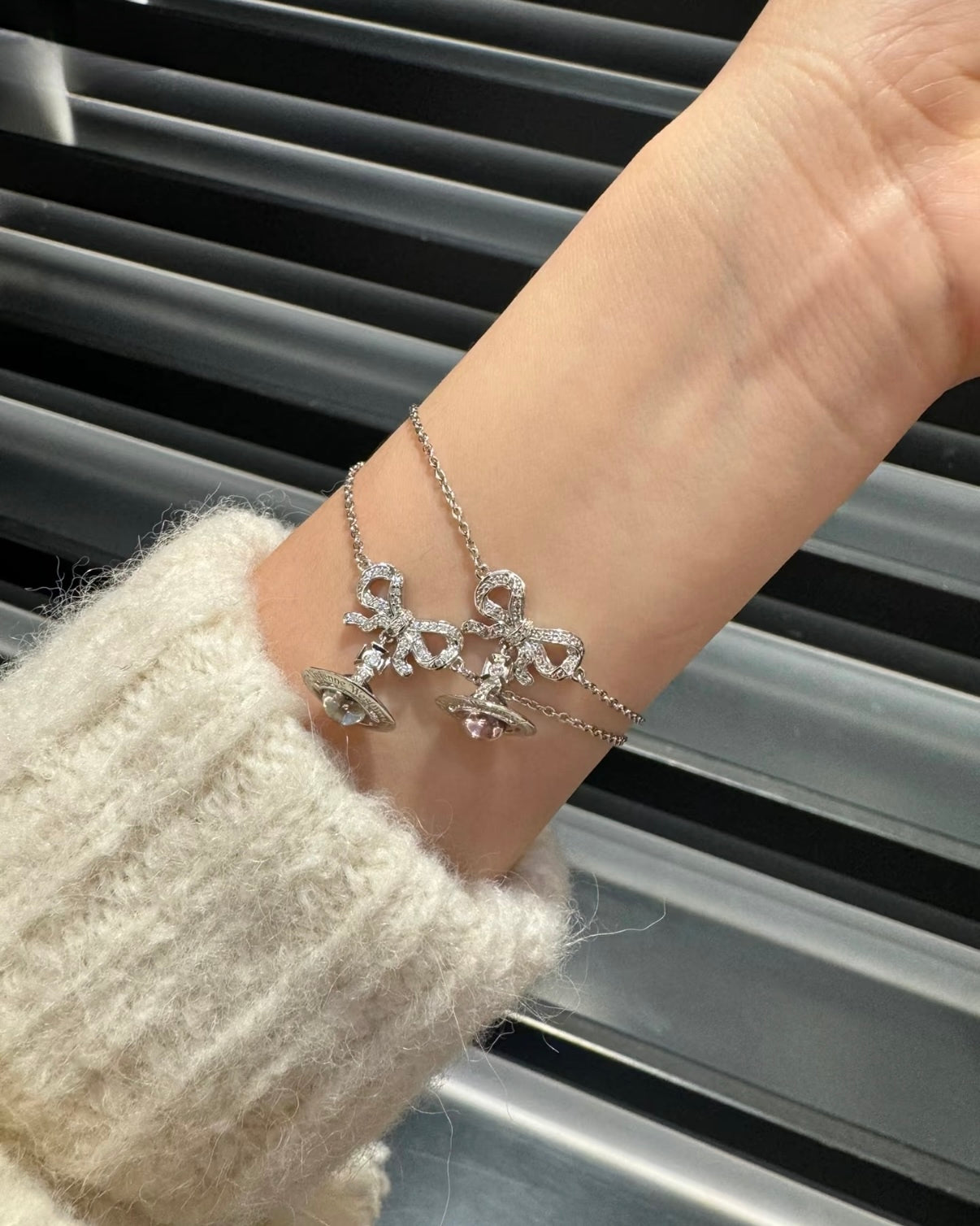 Vivienne Westwood Octavie Pendant Bracelet 蝴蝶結星球手鏈 [100%純銀 可基本濕水]