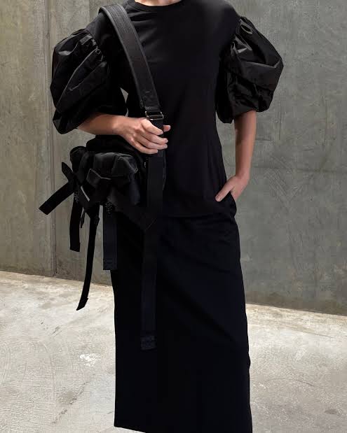 Simone Rocha Classic Bow Crossbody Bag 純黑色肩帶款 [沒有珍珠]