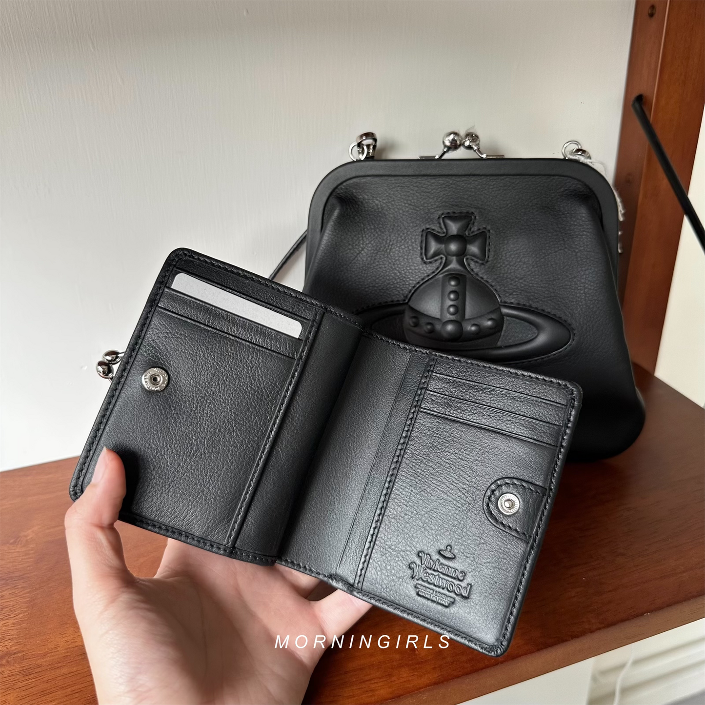 Vivienne Westwood Black Injected Orb Wallet