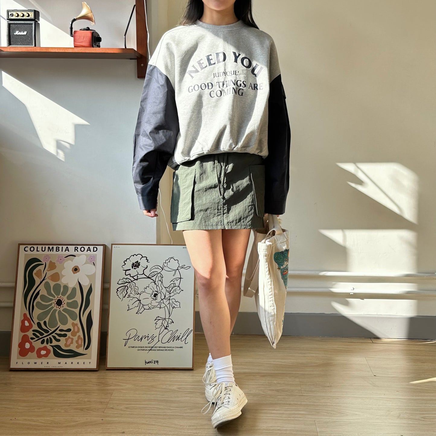 超特別恤衫拼袖寬鬆衛衣 [門市搬遷清貨限時優惠$149!]