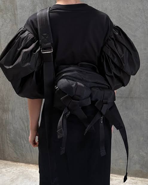 Simone Rocha Classic Bow Crossbody Bag 純黑色肩帶款 [沒有珍珠]