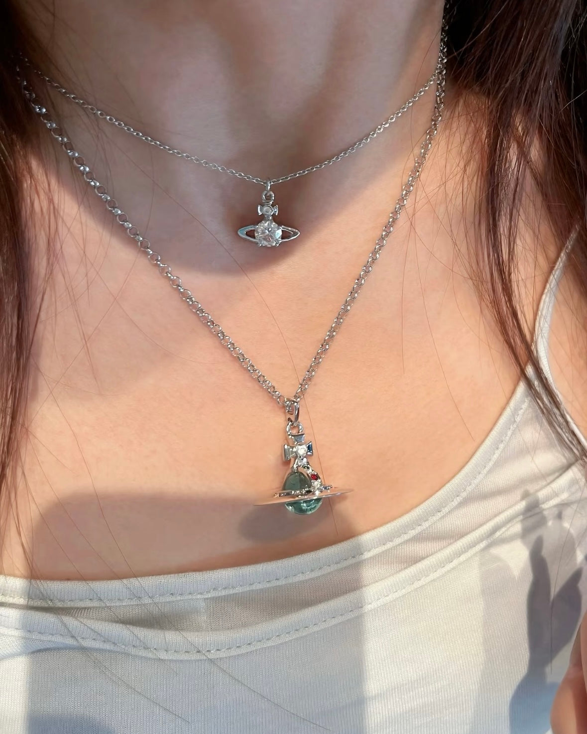 Vivienne Westwood ORB Pendant Crystal Necklace 薄荷綠 [晶瑩通透長期熱賣!]