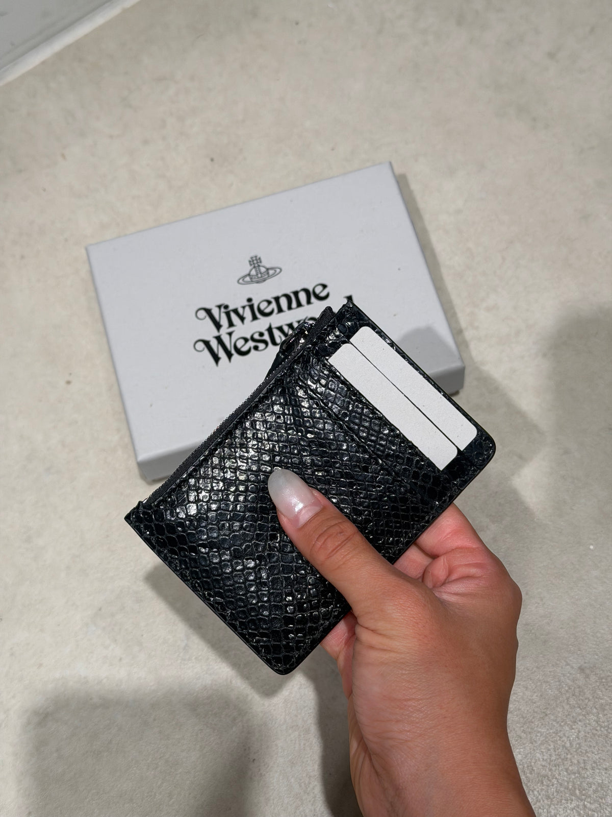 Vivienne Westwood Slim Cardholder 2026最新限定蛇皮灰藍星球卡套 [英國轉季大折扣🇬🇧性價比超高]