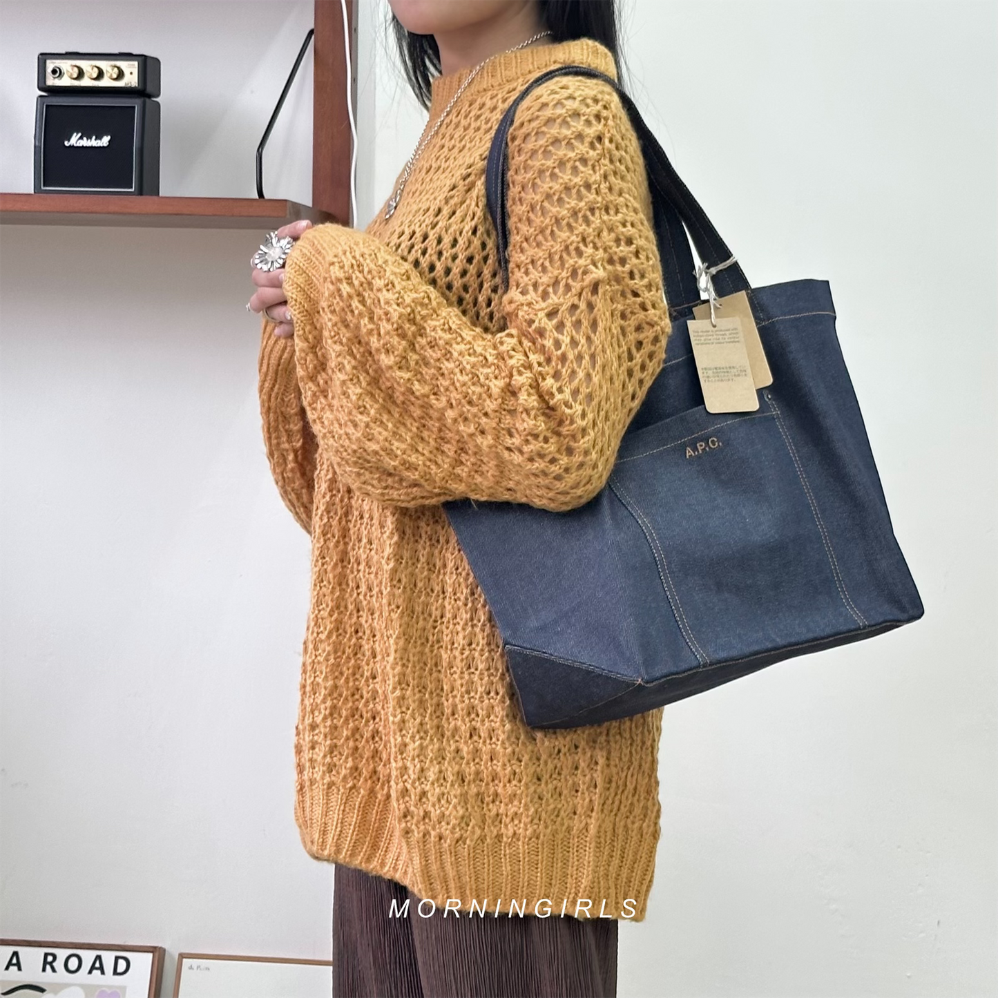A.P.C. Thais Tote Bag Indigo