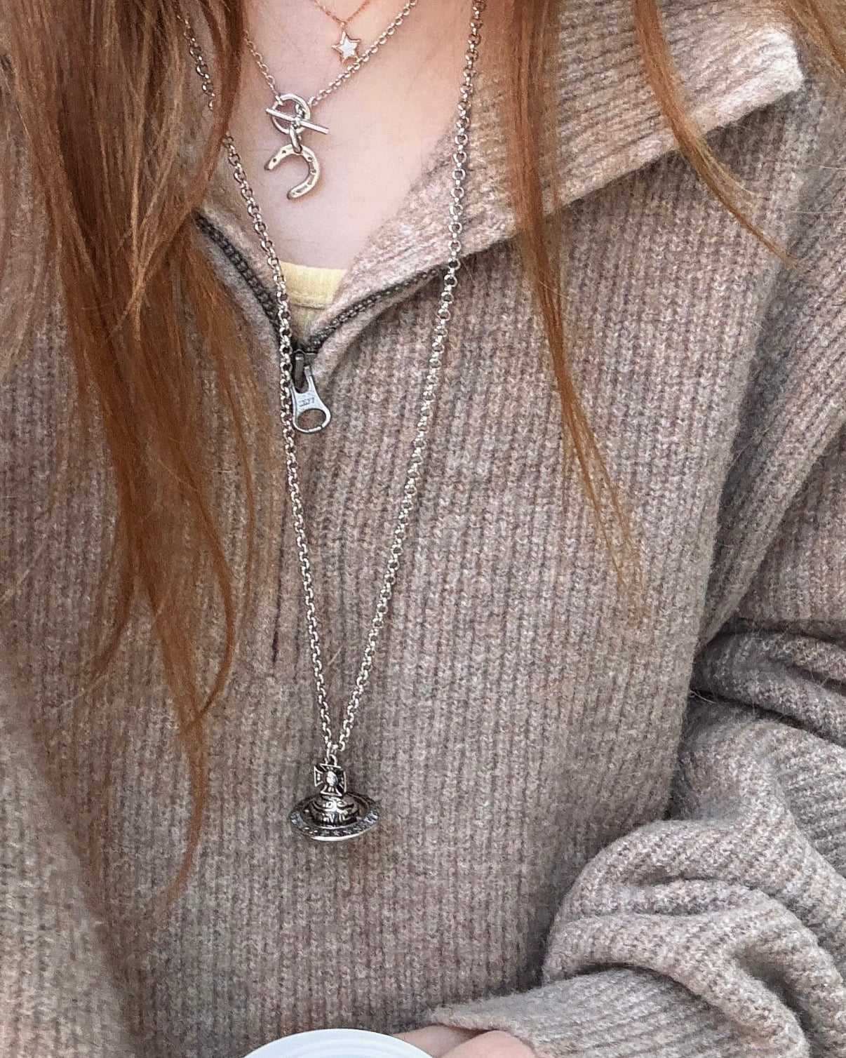 Vivienne Westwood Lancelot Orb Necklace [復古工業風造舊長鏈］