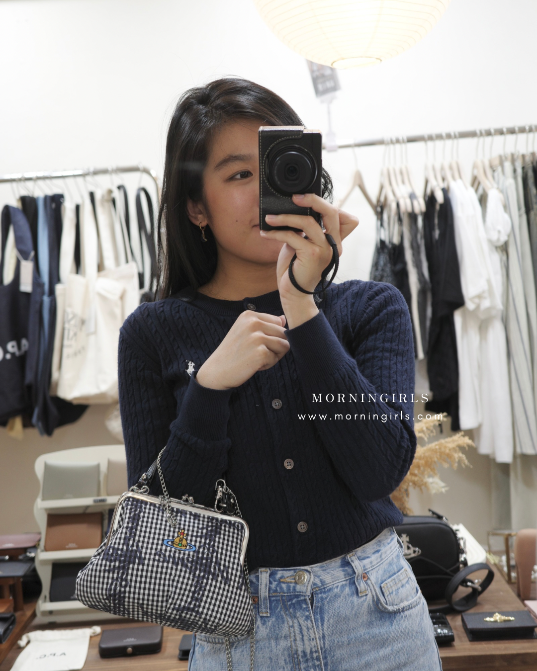 Vivienne Westwood Granny Frame Purse 經典餃子袋 SS25春季最新藍白格