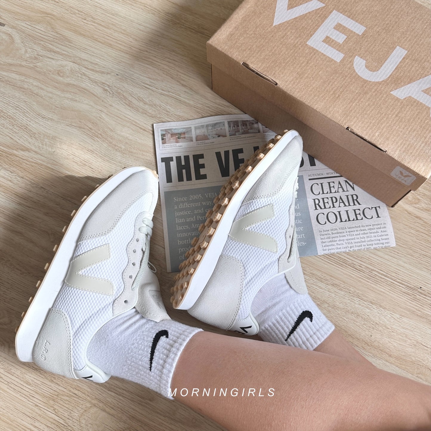 VEJA法國小白鞋 Rio Branco 奶灰白