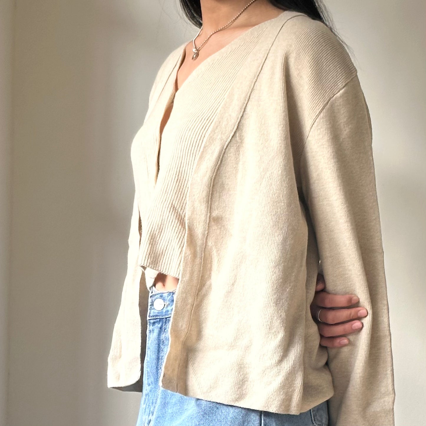 假兩件超軟熟開鈕上衣 3色入