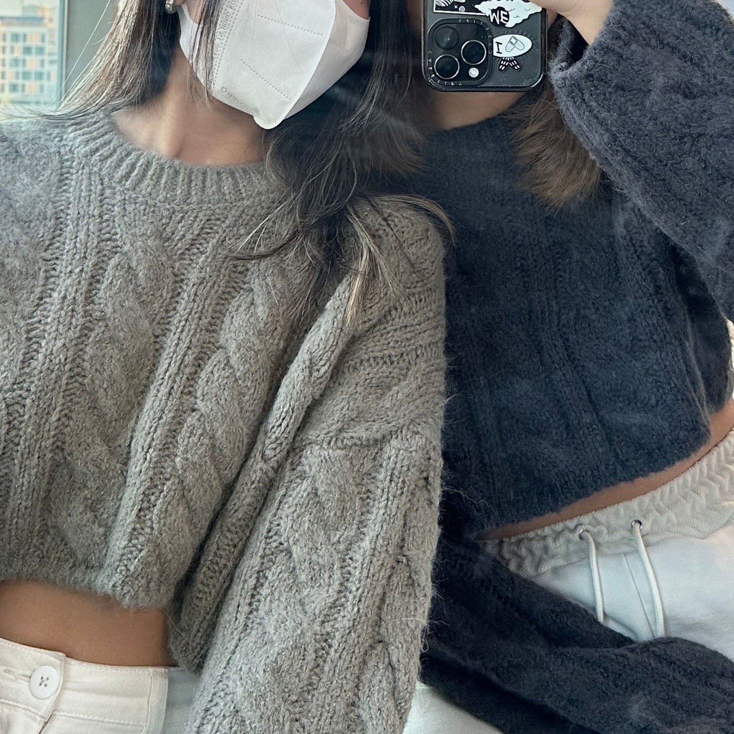 麻花扭扭紋軟熟CROPPED SWEATER 3色入 [門市搬遷清貨限時優惠$169!]