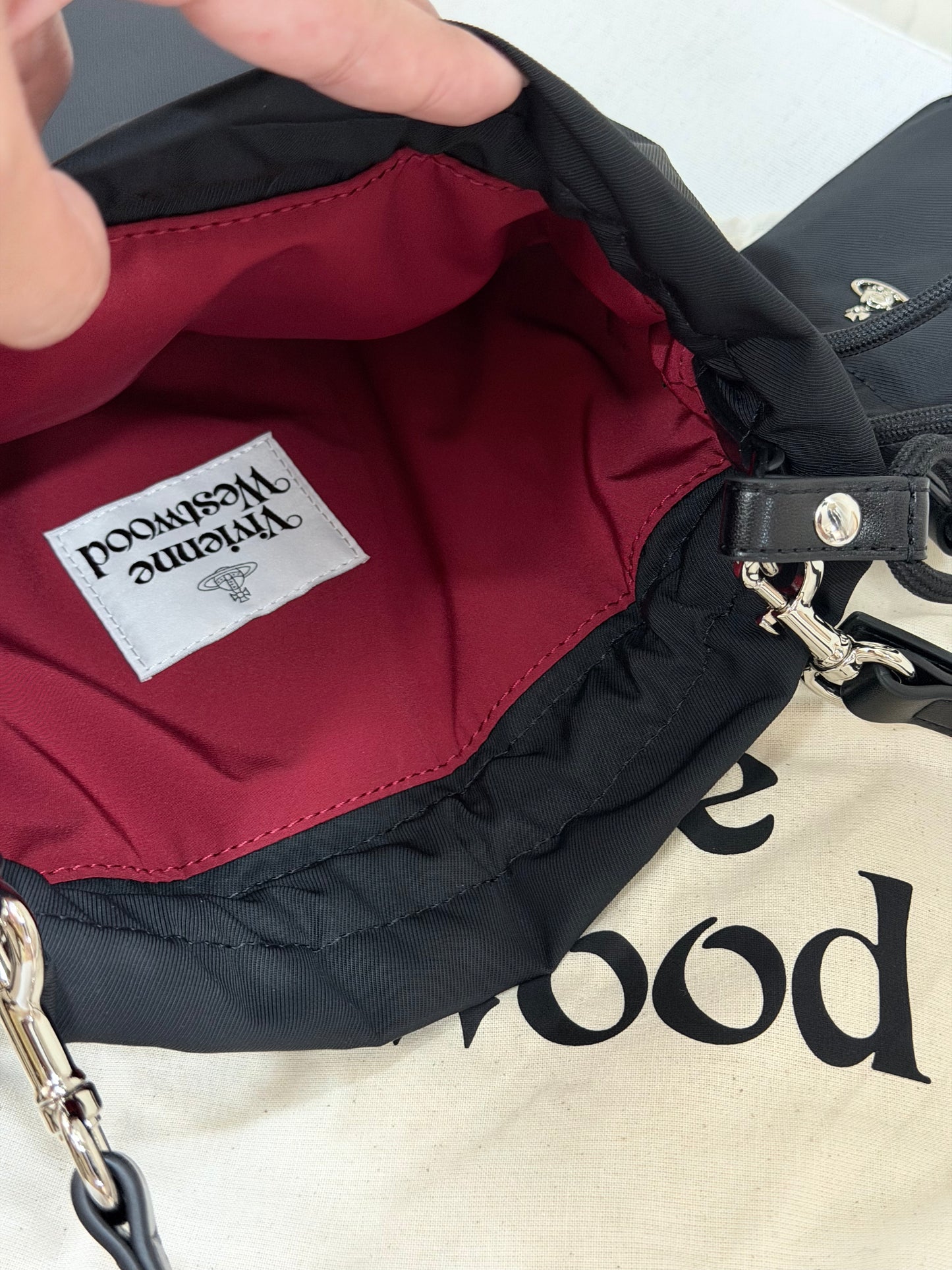 Vivienne Westwood Drawstring Shoulder Bag 尼龍束繩袋 [超大容量耐用袋款]