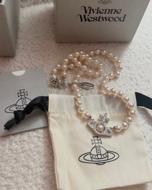 Vivienne Westwood Olympia Necklace 張元英同款珍珠頸鏈