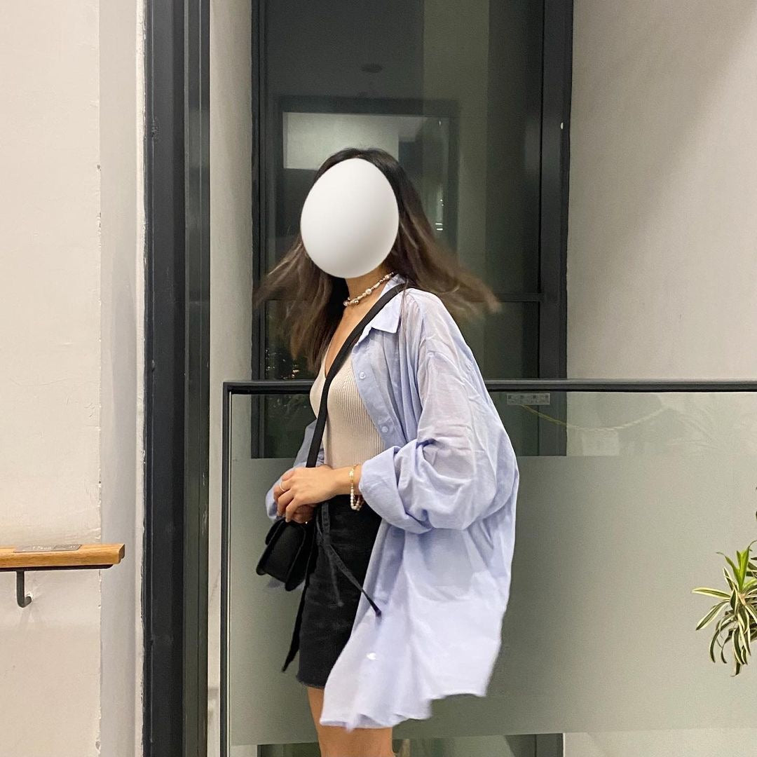 Oversize 透透棉麻恤衫 [門市搬遷清貨限時優惠$149!]