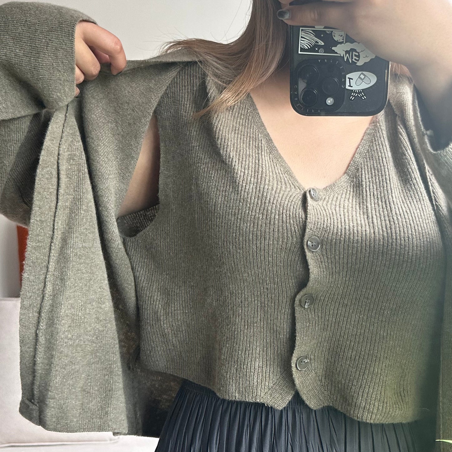 假兩件超軟熟開鈕上衣 3色入