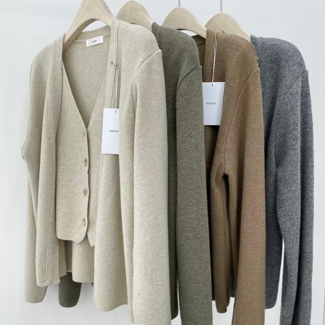 假兩件超軟熟開鈕上衣 3色入