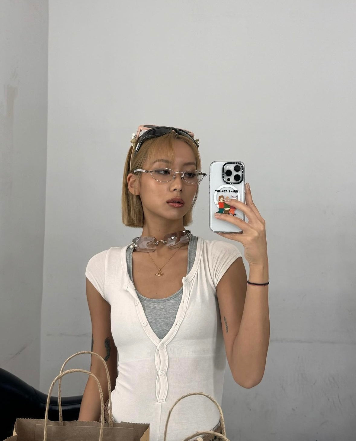 Vivienne Westwood Thin Lines Flat Orb Necklace [已停產! Marf同款S SIZE GOLD!]