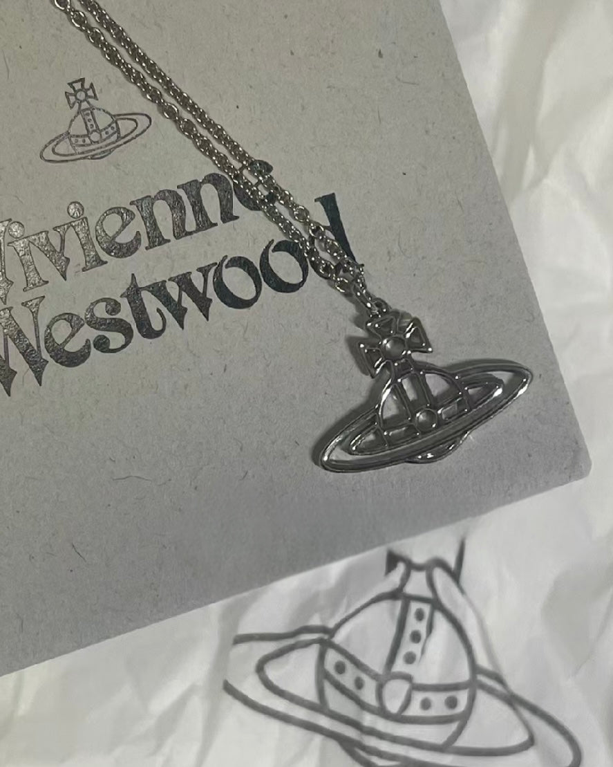 Vivienne Westwood Thin Lines Flat Orb Necklace [已停產! Marf同款S SIZE GOLD!]