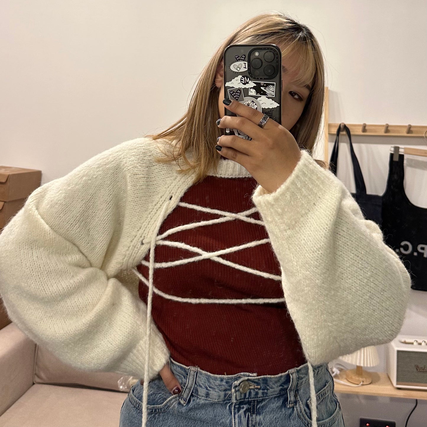 2-Ways 綁繩 CROPPED SWEATER 3色入 [門市搬遷清貨限時優惠$169!]