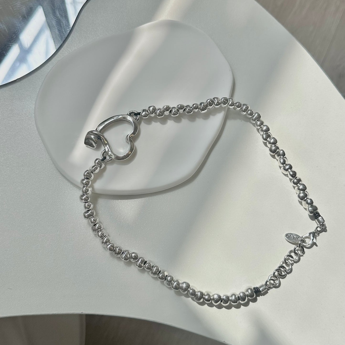 Otro Accesorio 西班牙手工飾物 - Pebble Heart Necklace 大心心粒粒頸鏈