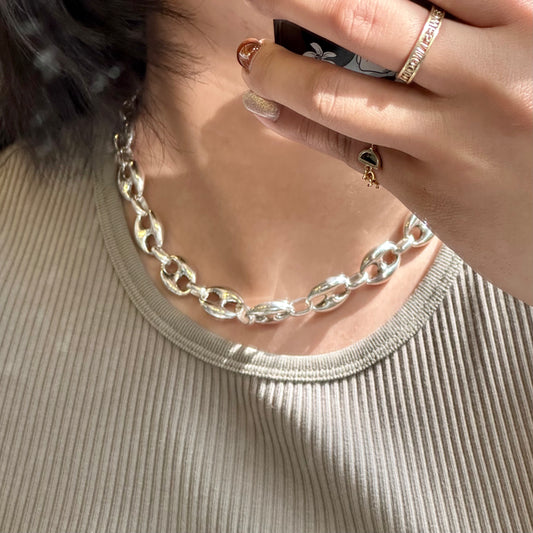 Otro Accesorio 西班牙手工飾物 - Anchor Chained Necklace 豬鼻扣扣頸鏈