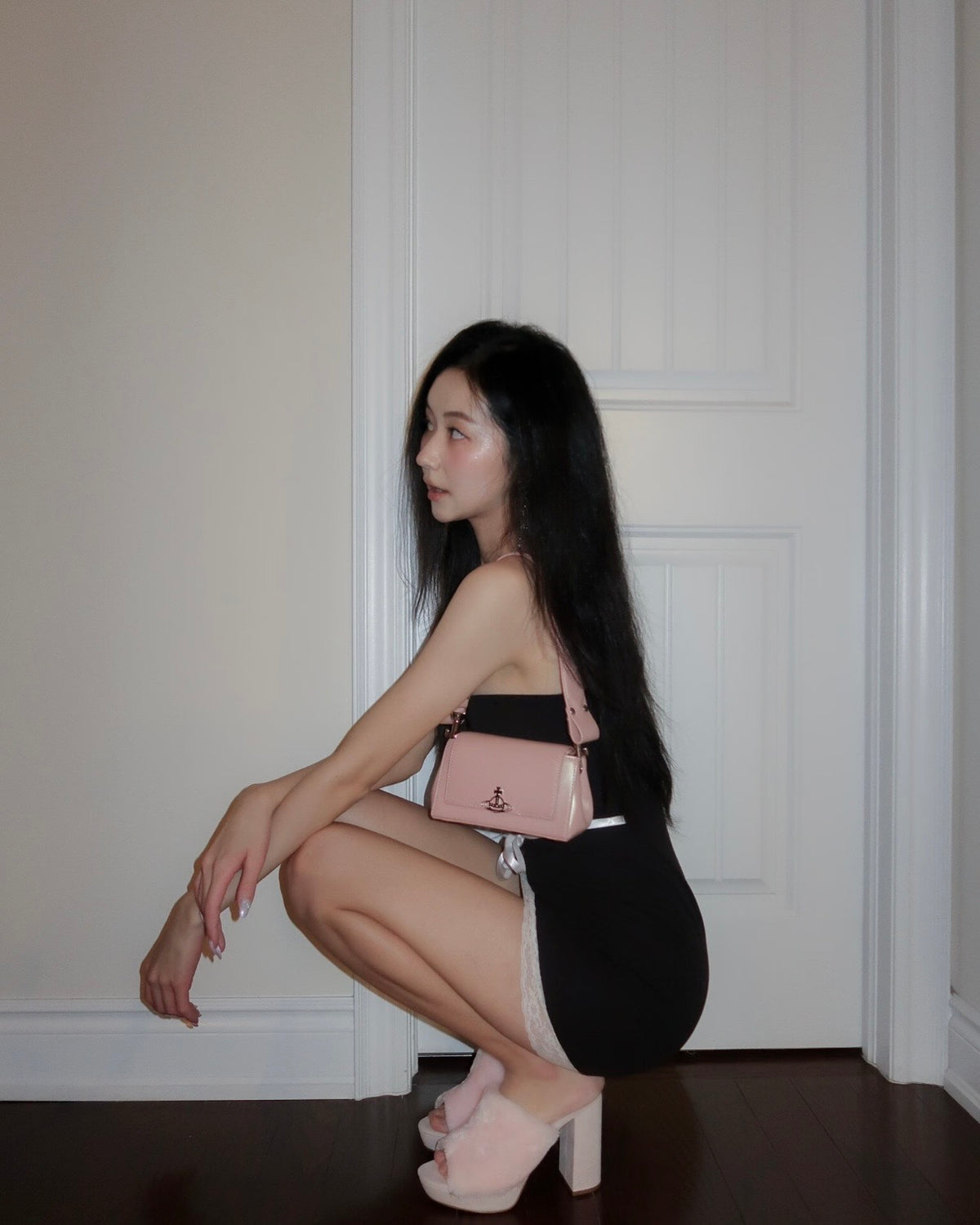 Vivienne Westwood Hazel Handbag 櫻花粉牛皮  [2026絕美限定櫻花粉!]