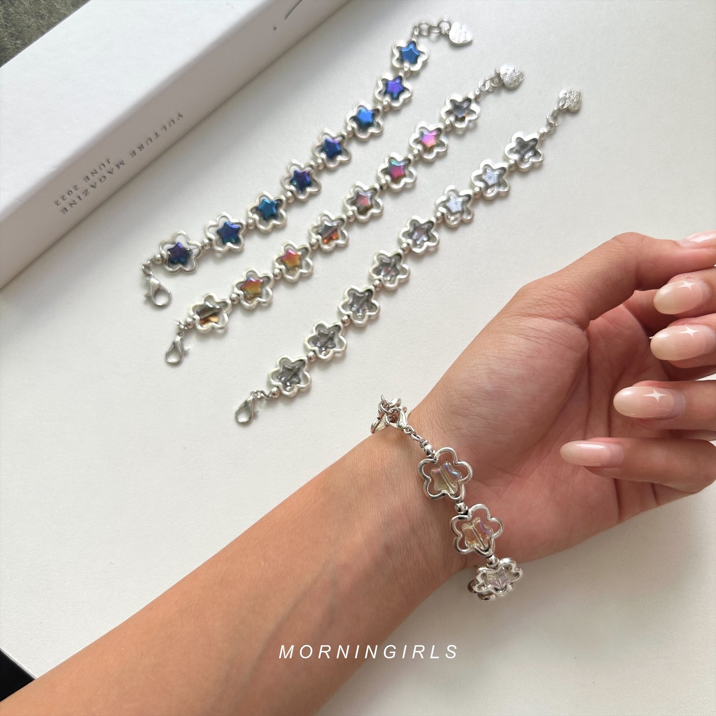 Otro Accesorio 西班牙手工飾物 - Flower & Star Layered Bracelet