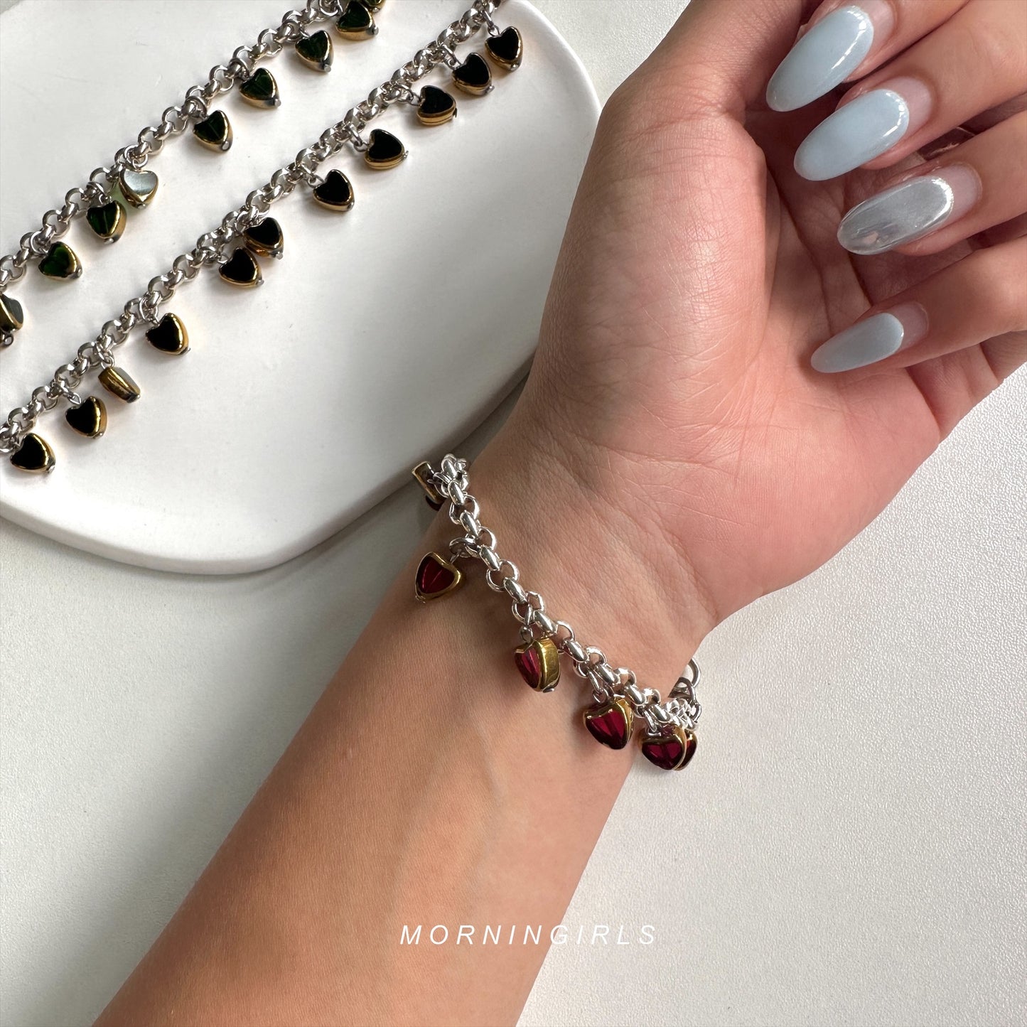 Otro Accesorio 西班牙手工飾物 - Hearts Charm Bracelet