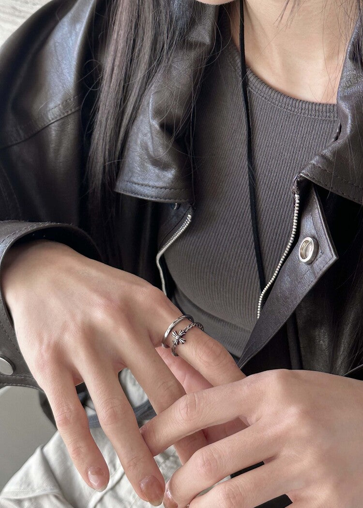 韓國選物🇰🇷 OFUSE Line Cross Ring [超多人買自由調節大小 aespa Karina同款]