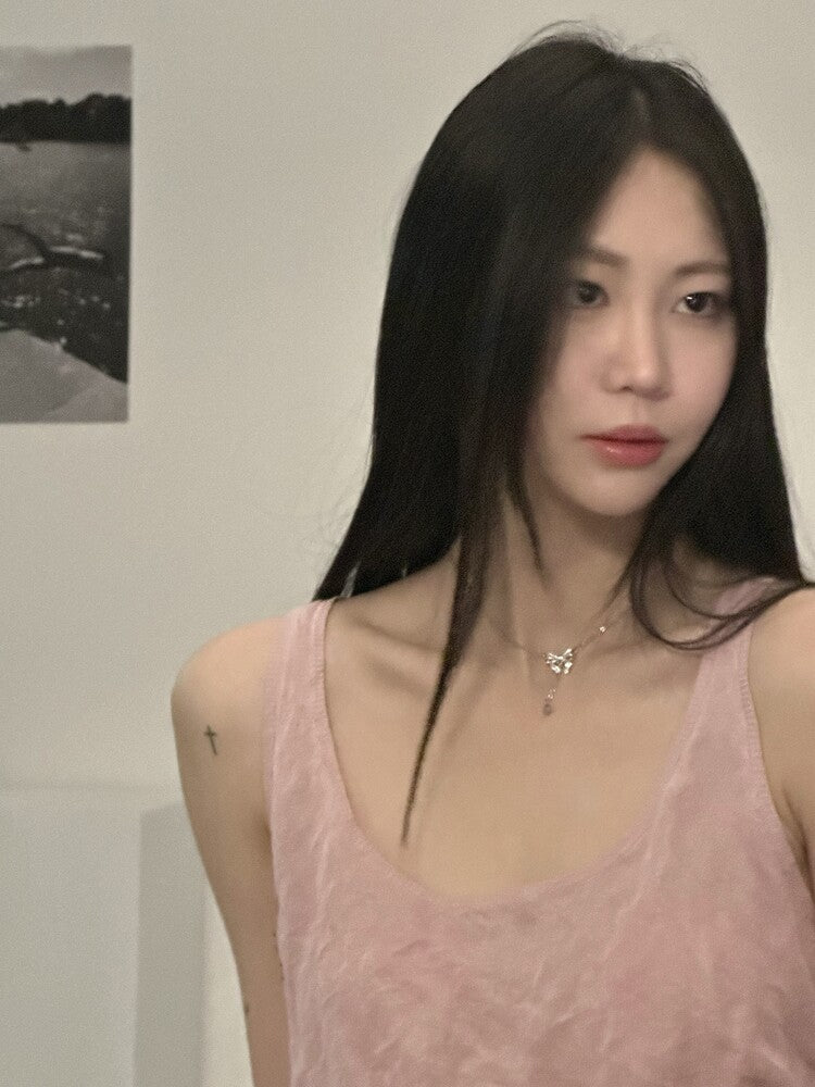 韓國OFUSE Lace Ribbon Necklace 醫療鋼[Babymoster (g)i-dle同款]