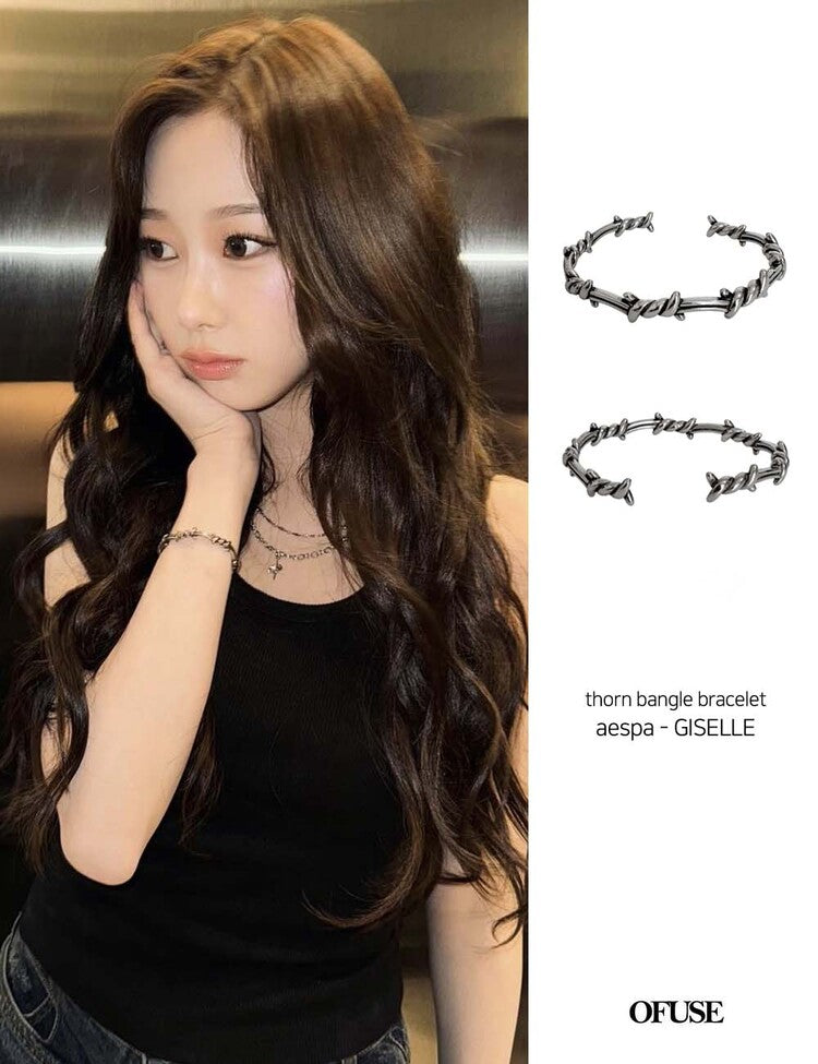 韓國OFUSE Thorn Bangle Bracelet [BABYMONSTER ASA/aespa Giselle同款]