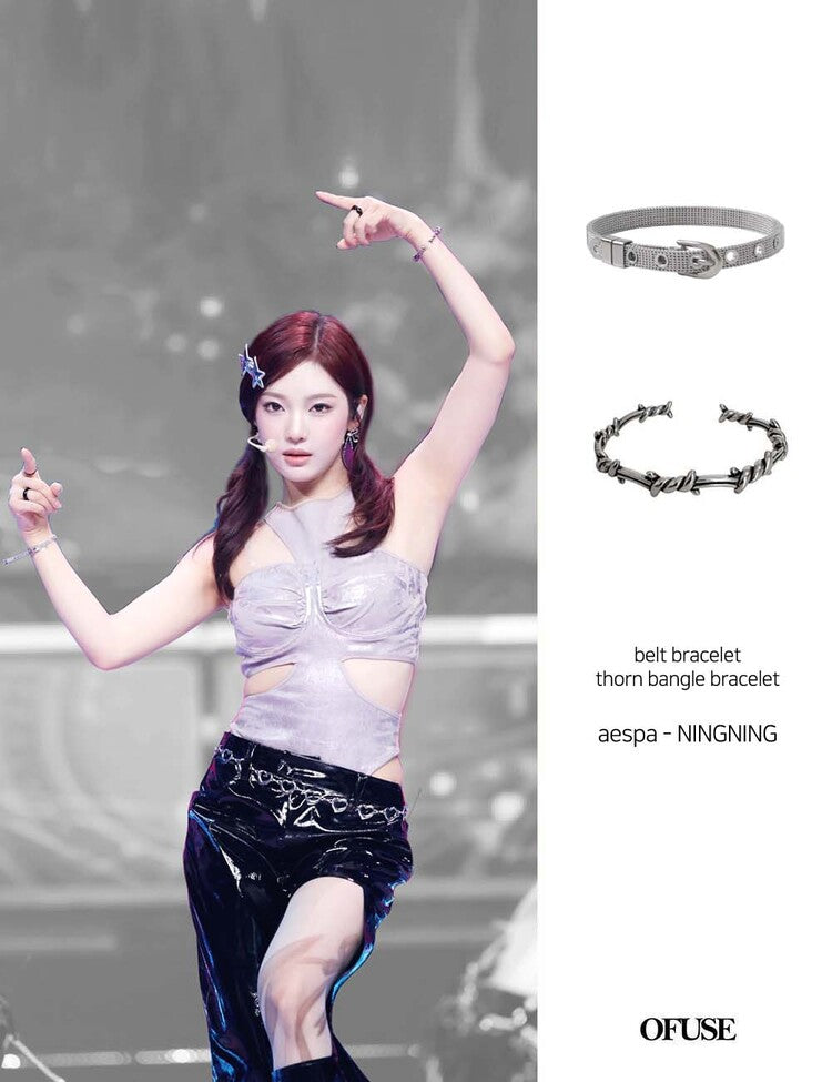 韓國OFUSE Thorn Bangle Bracelet [BABYMONSTER ASA/aespa Giselle同款]