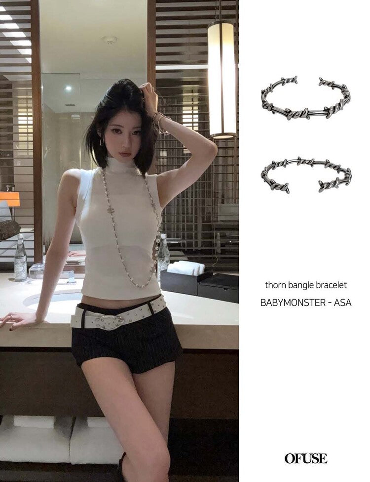 韓國OFUSE Thorn Bangle Bracelet [BABYMONSTER ASA/aespa Giselle同款]