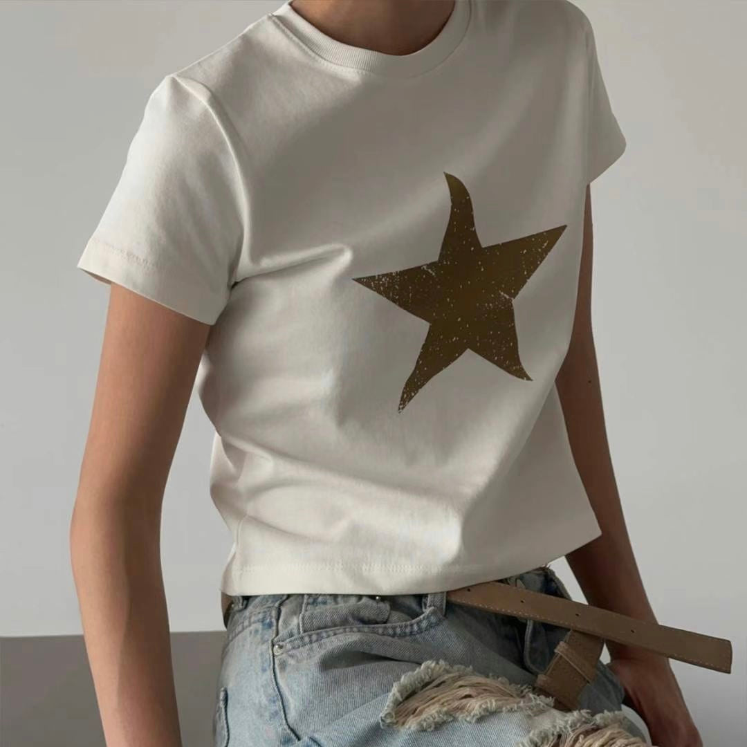 One Star Cropped Tee 4色入  [門市搬遷清貨限時優惠$49!]