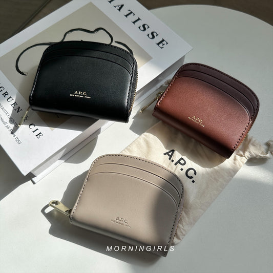 A.P.C. Demi Lune Mini Wallet［奶茶&復古啡限量現貨優惠中!］