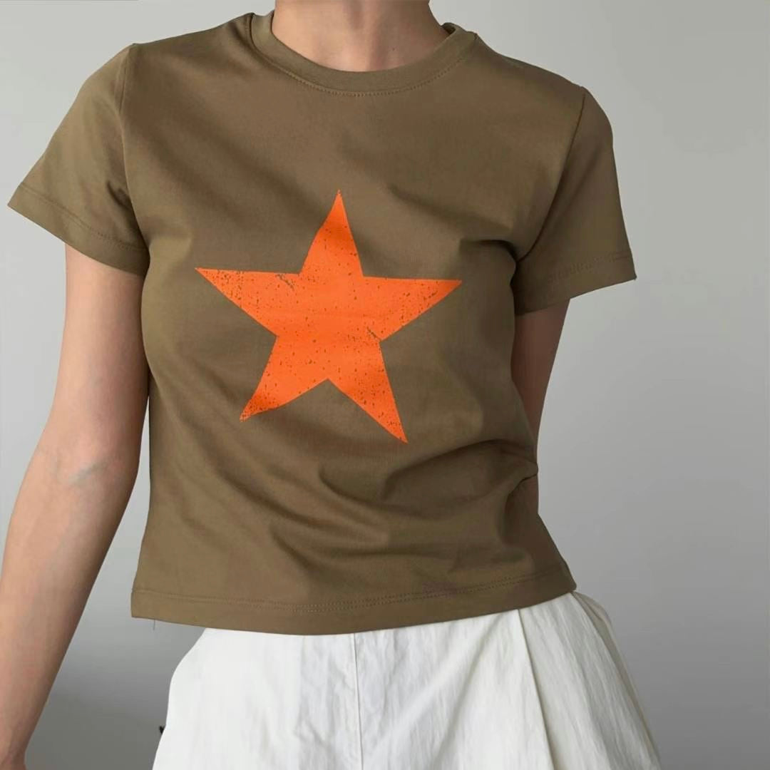 One Star Cropped Tee 4色入  [門市搬遷清貨限時優惠$49!]