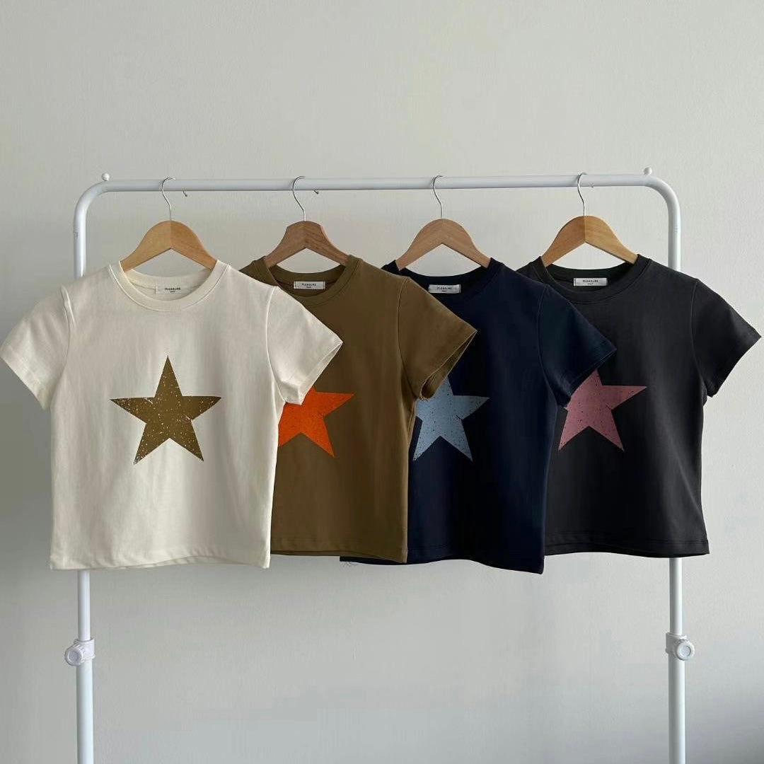 One Star Cropped Tee 4色入  [門市搬遷清貨限時優惠$49!]