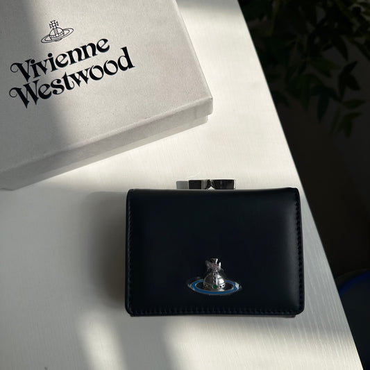 Vivienne Westwood Nappa Wallet 藍土星小羊皮
